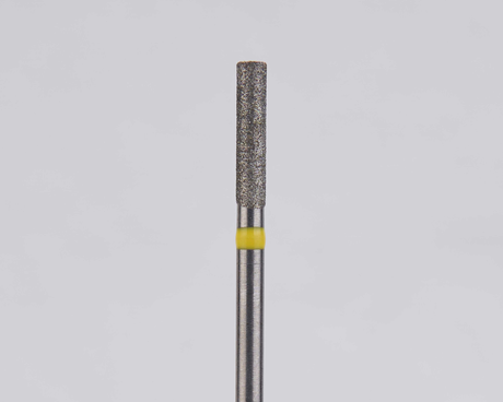 Алмазный бор турбинный стоматологический 836.314.107.080.016 «Цилиндр» желтая насечка d=1,6 мм (5 шт)