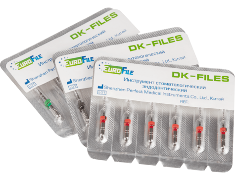 DK-Files - никель-титановые машинные файлы 25 мм .04 конусность (6 шт)