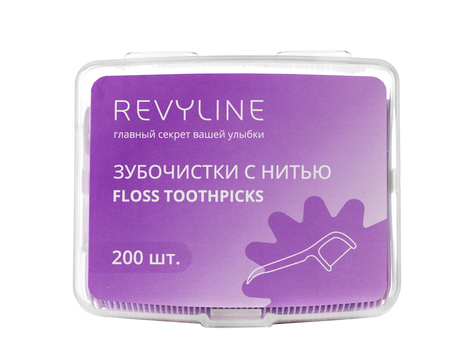 Зубочистка с нитью, флосстик Revyline, 200 шт