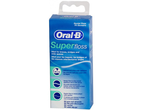 Зубная нить "Oral-B Super Floss" 50 шт