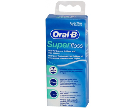 Зубная нить "Oral-B Super Floss" 50 шт