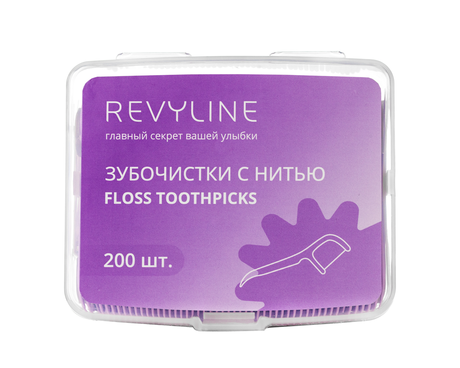 Зубочистка с нитью, флосстик Revyline, 200 шт