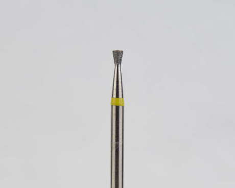 Алмазный бор турбинный стоматологический 836.314.010.016.012 «Обратный конус» желтая насечка d=2,3 мм (5 шт)