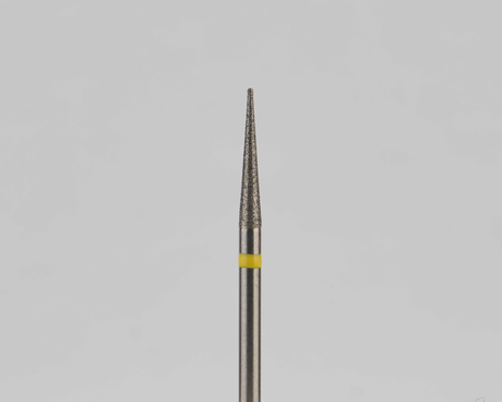 Алмазный бор турбинный стоматологический 836.314.164.100.016 «Конус» желтая насечка d=1,6 мм (5 шт)