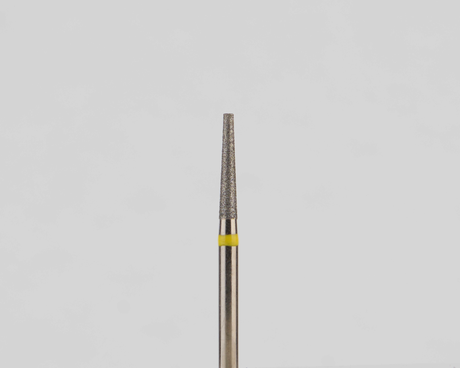 Алмазный бор турбинный стоматологический 836.314.168.080.014 «Конус усеченный» желтая насечка d=1,4 мм (5 шт)