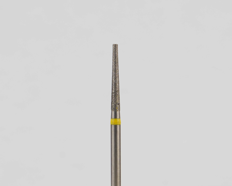Алмазный бор турбинный стоматологический 836.314.168.100.014 «Конус усеченный» желтая насечка d=1,4 мм (5 шт)