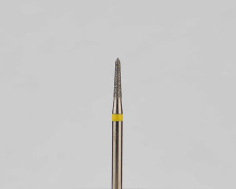 Алмазный бор турбинный стоматологический 836.314.294.060.012 «Торпеда» желтая насечка d=1,2 мм (5 шт)