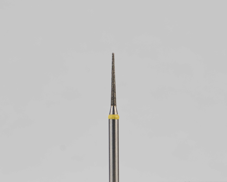 Алмазный бор турбинный стоматологический 836.314.164.080.009 «Конус» желтая насечка d=0,9 мм (5 шт)