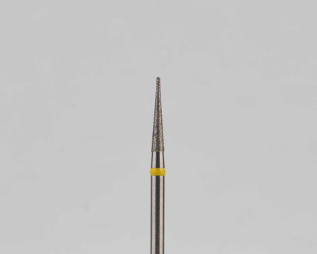 Алмазный бор турбинный стоматологический 836.314.164.080.014 «Конус» желтая насечка d=1,4 мм (5 шт)