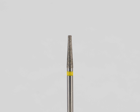 Алмазный бор турбинный стоматологический 836.314.168.080.016 «Конус усеченный» желтая насечка d=1,6 мм (5 шт)