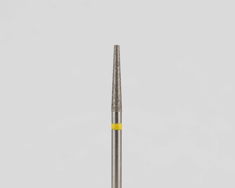 Алмазный бор турбинный стоматологический 836.314.168.100.016 «Конус усеченный» желтая насечка d=1,6 мм (5 шт)