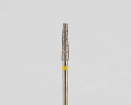 Алмазный бор турбинный стоматологический 836.314.168.100.021 «Конус усеченный» желтая насечка d=2,1 мм (5 шт)