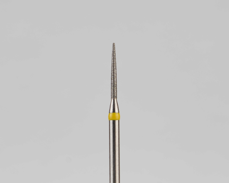 Алмазный бор турбинный стоматологический 836.314.245.080.009 «Пуля» желтая насечка d=0,9 мм (5 шт)