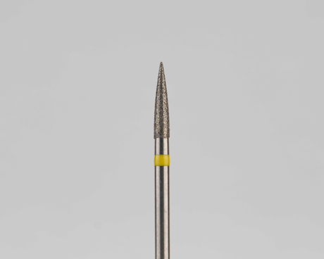 Алмазный бор турбинный стоматологический 836.314.245.080.016 «Пуля» желтая насечка d=1,6 мм (5 шт)