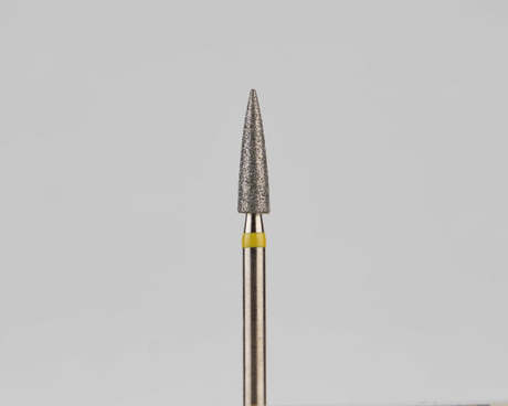 Алмазный бор турбинный стоматологический 836.314.245.080.021 «Пуля» желтая насечка d=2,1 мм (5 шт)