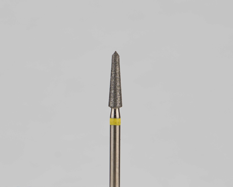 Алмазный бор турбинный стоматологический 836.314.294.080.021 «Торпеда» желтая насечка d=2,1 мм (5 шт)