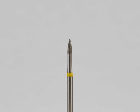 Алмазный бор турбинный стоматологический 836.314.539.040.012 «Пуля» желтая насечка d=1,2 мм (5 шт)