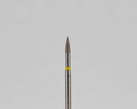 Алмазный бор турбинный стоматологический 836.314.539.040.014 «Пуля» желтая насечка d=1,4 мм (5 шт)