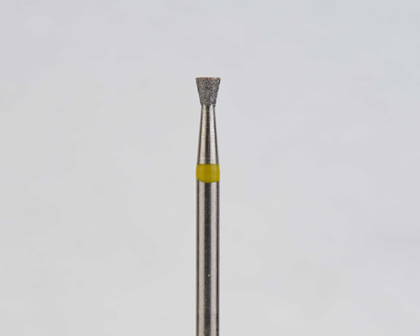 Алмазный бор турбинный стоматологический 836.315.010.016.016 «Обратный конус» желтая насечка d=1,6 мм (5 шт)