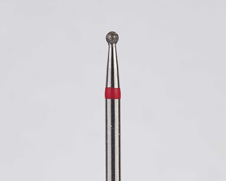 Алмазный бор турбинный стоматологический 856.314.001.009.012 «Шар» красная насечка d=1,2 мм (5 шт)