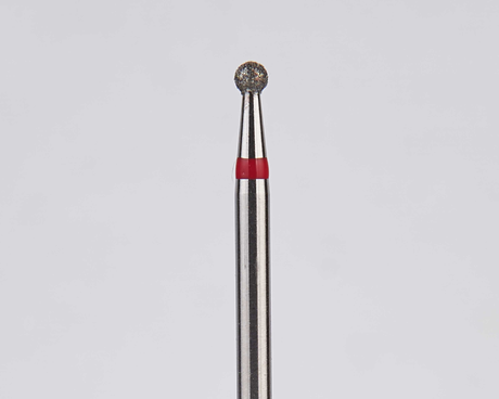 Алмазный бор турбинный стоматологический 856.314.001.011.014 «Шар» красная насечка d=1 мм (5 шт)