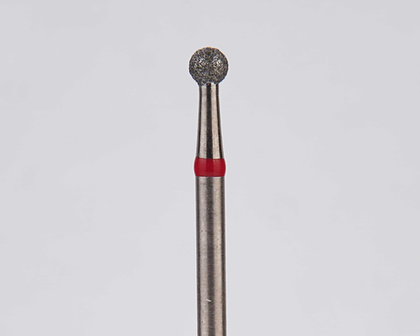 Алмазный бор турбинный стоматологический 856.314.001.018.021 «Шар» красная насечка d=2,1 мм (5 шт)