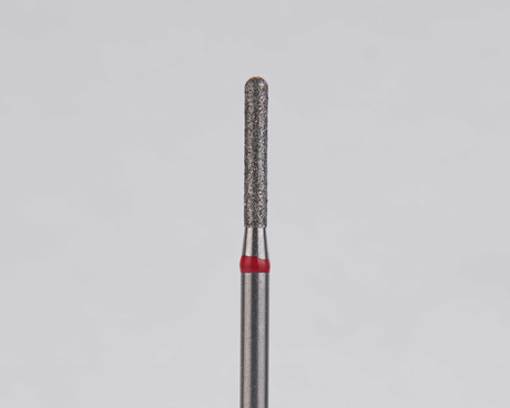 Алмазный бор турбинный стоматологический 856.314.137.080.012 «Цилиндр с острием» красная насечка d=1,2 мм (5 шт)
