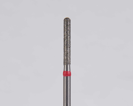 Алмазный бор турбинный стоматологический 856.314.137.100.014 «Цилиндр с острием» красная насечка d=1,4 мм (5 шт)