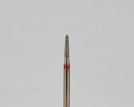 Алмазный бор турбинный стоматологический 856.314.294.060.012 «Торпеда» красная насечка d=1,2 мм (5 шт)