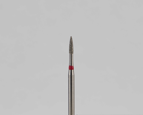 Алмазный бор турбинный стоматологический 856.314.539.040.012 «Пуля» красная насечка d=1,2 мм (5 шт)