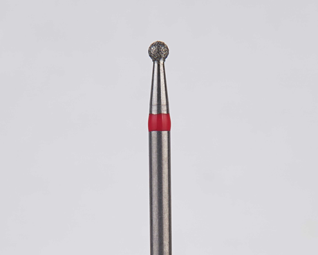 Алмазный бор турбинный стоматологический 856.315.001.011.014 «Шар» красная насечка d=1,4 мм (5 шт)