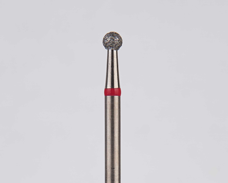 Алмазный бор турбинный стоматологический 856.315.001.015.018 «Шар» красная насечка d=1,8 мм (5 шт)