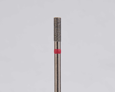 Алмазный бор турбинный стоматологический 856.315.107.060.016 «Цилиндр» красная насечка d=1,6 мм (5 шт)