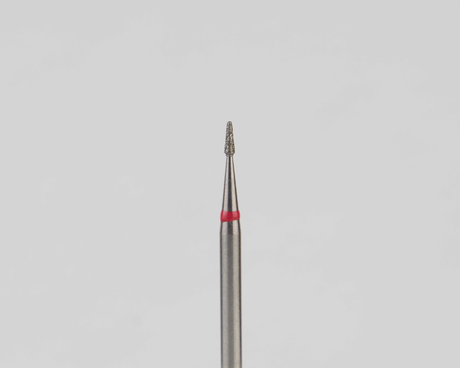 Алмазный бор турбинный стоматологический 856.315.194.021.007 «Конус закругленный» красная насечка d=0,7 мм (5 шт)