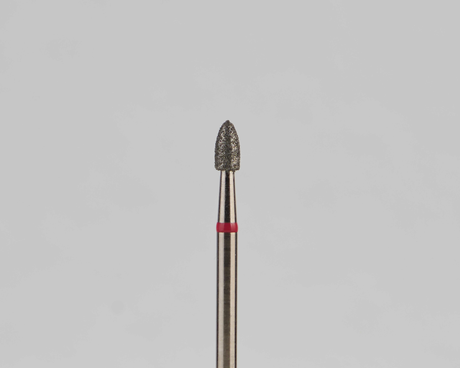 Алмазный бор турбинный стоматологический 856.315.499.035.018 «Пуля короткая» красная насечка d=1,8 мм (5 шт)