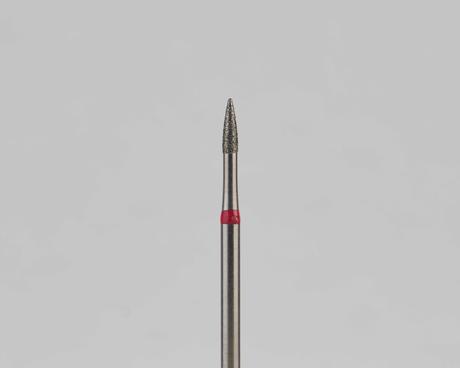 Алмазный бор турбинный стоматологический 856.315.539.040.012 «Пуля» красная насечка d=1,2 мм (5 шт)