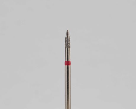 Алмазный бор турбинный стоматологический 856.315.539.040.014 «Пуля» красная насечка d=1,4 мм (5 шт)