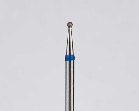 Алмазный бор турбинный стоматологический 866.314.001.007.010 «Шар» синяя насечка d=1 мм (5 шт)