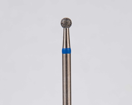 Алмазный бор турбинный стоматологический 866.314.001.018.021 «Шар» синяя насечка d=2,1 мм (5 шт)