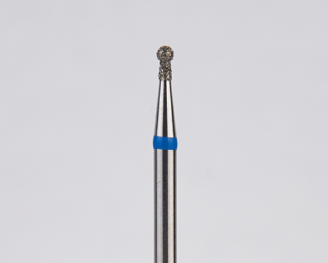 Алмазный бор турбинный стоматологический 866.314.002.030.012 «Шар с шейкой» синяя насечка d=1,2 мм (5 шт)