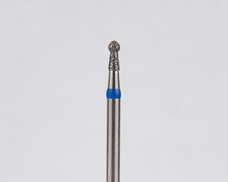 Алмазный бор турбинный стоматологический 866.314.002.030.014 «Шар с шейкой» синяя насечка d=1,4 мм (5 шт)