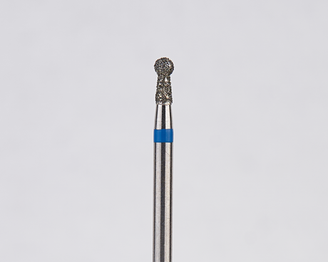 Алмазный бор турбинный стоматологический 866.314.002.030.016 «Шар с шейкой» синяя насечка d=1,6 мм (5 шт)