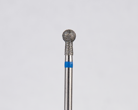 Алмазный бор турбинный стоматологический 866.314.002.055.027 «Шар с шейкой» синяя насечка d=2,7 мм (5 шт)