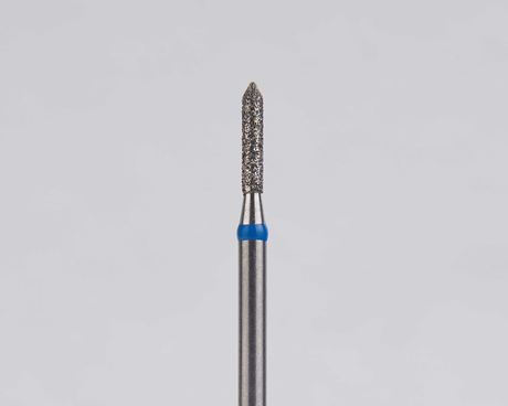 Алмазный бор турбинный стоматологический 866.314.126.060.012 «Цилиндр с острием» синяя насечка d=1,4 мм (5 шт)