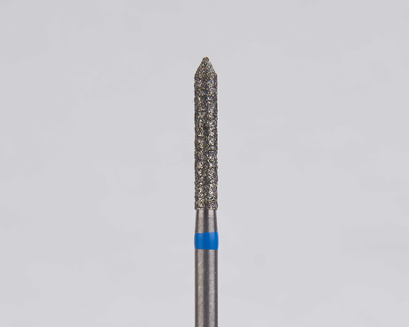 Алмазный бор турбинный стоматологический 866.314.126.100.016 «Цилиндр с острием» синяя насечка d=1,6 мм (5 шт)