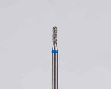 Алмазный бор турбинный стоматологический 866.314.137.040.012 «Цилиндр с острием» синяя насечка d=1,2 мм (5 шт)