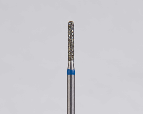 Алмазный бор турбинный стоматологический 866.314.137.080.012 «Цилиндр с острием» синяя насечка d=1,2 мм (5 шт)