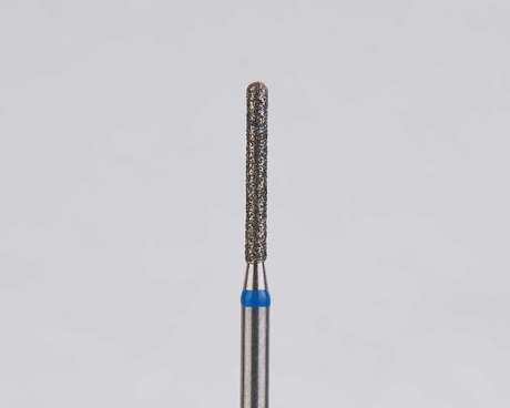 Алмазный бор турбинный стоматологический 866.314.137.100.012 «Цилиндр с острием» синяя насечка d=1,2 мм (5 шт)