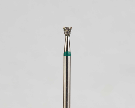 Алмазный бор турбинный стоматологический 876.314.010.016.016 «Обратный конус» зеленая насечка d=1,6 мм (5 шт)