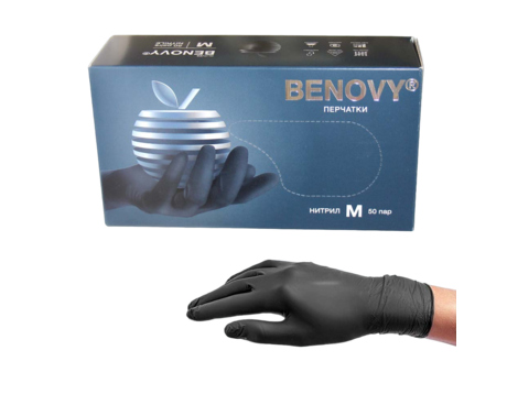 Перчатки нитриловые "Benovy" 100 шт